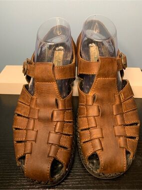 Josef Seibel Brown Leather Women's Fisherman Sandals